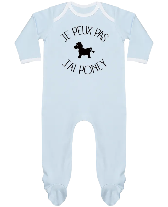 Body Pyjama Bébé Je peux pas j'ai poney par Freeyourshirt.com
