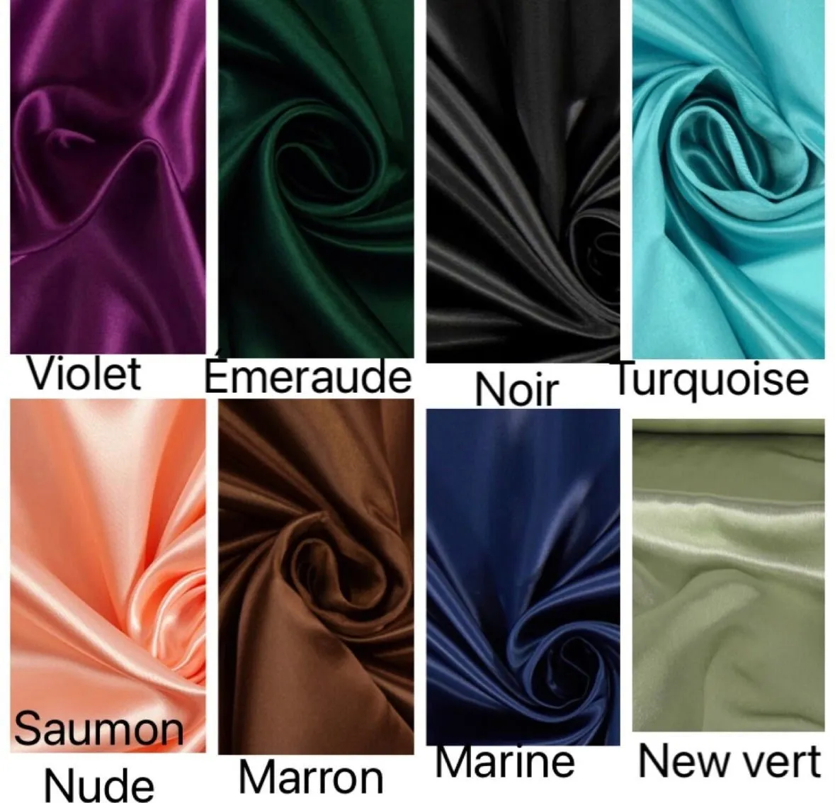 Bonnet en satin recto verso