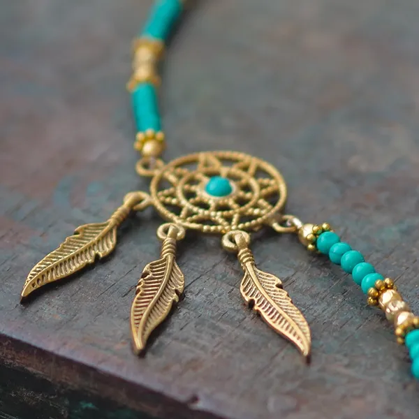 Bracelet Attrape-Rêve Turquoise | Bijou Spirituel | Pankaj e-Boutique