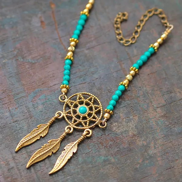 Bracelet Attrape-Rêve Turquoise | Bijou Spirituel | Pankaj e-Boutique