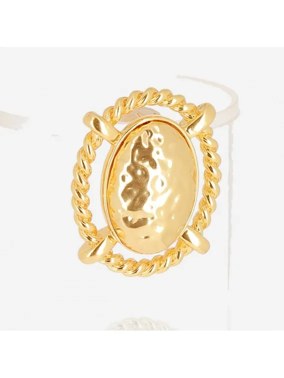 BROCHE–BROCHE–ACIER DORE Zag Bijoux