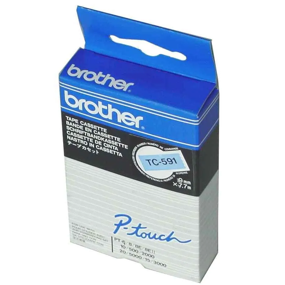 Cassette ruban tc noir/blanc 12mmx7,7m tc201