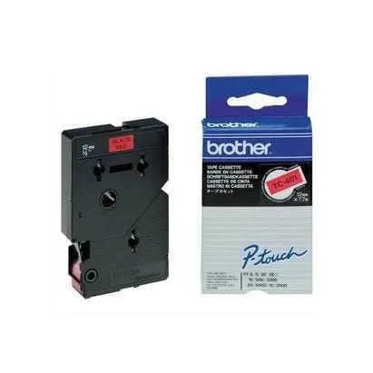 Cassette ruban tc noir/rouge 12mmx7,7m tc401