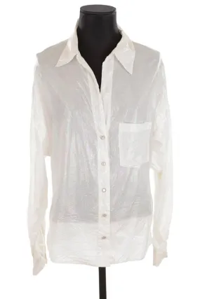 Chemise en coton  8PM blanc. Matière principale coton. Taille 36.