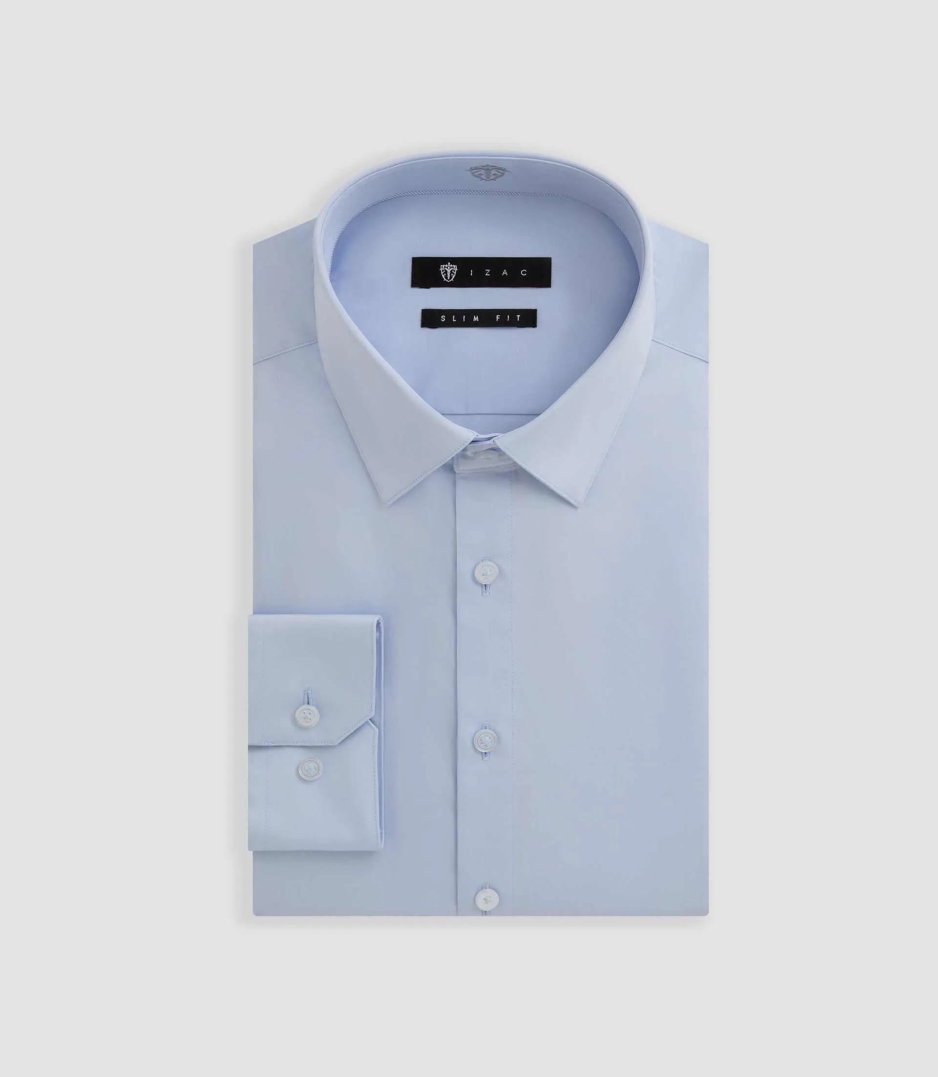 Chemise satin slim ciel Satinslim
