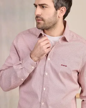 Chemise à motifs graphiques blanc 