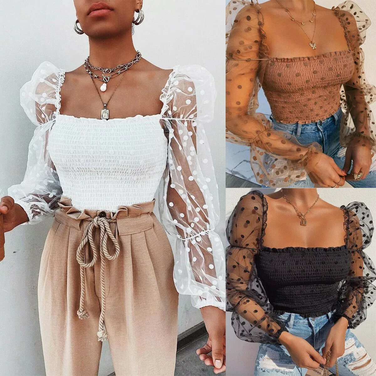 Chemisier Transparent Femme Élastique Streetwear Sexy