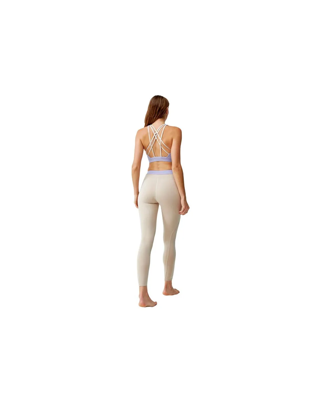 Collants Born Living Yoga Navani Beige/Lavande Femme