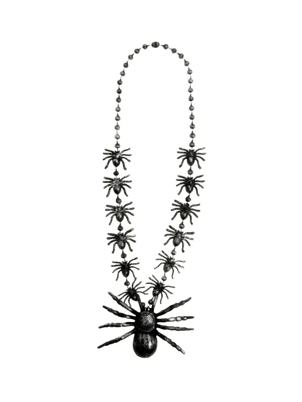 Collier Araignées 40 cm – Bijou Effrayant pour Halloween