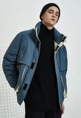 Doudoune hiver streetwear pour homme avec longues poches avant