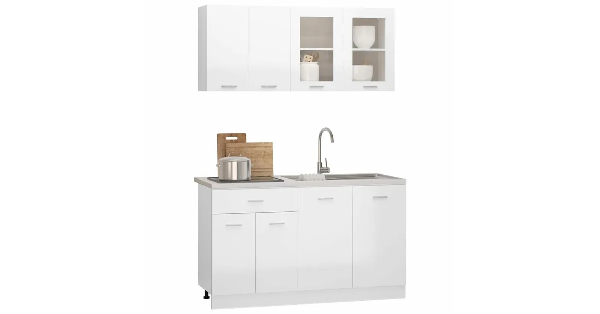 Ensemble de meubles de cuisine blancs