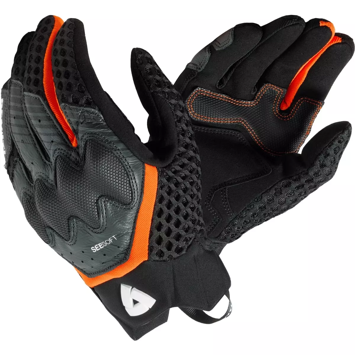 Gants Rev'It Veloz Noir Orange - Gants Moto Été