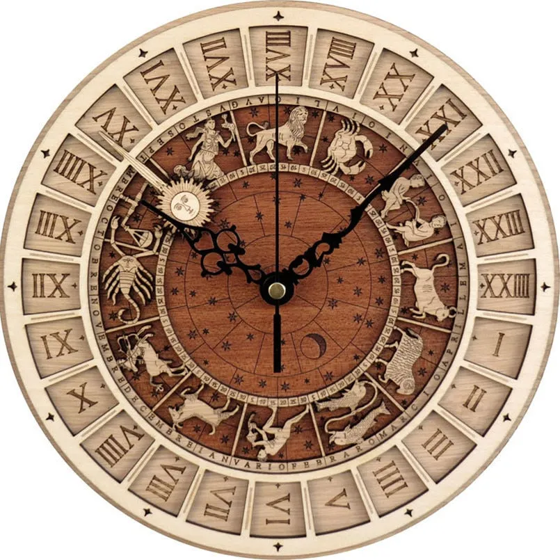 Horloge murale bois vintage