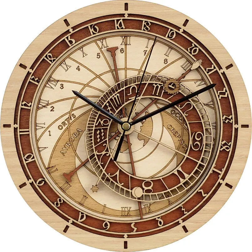 Horloge murale bois vintage