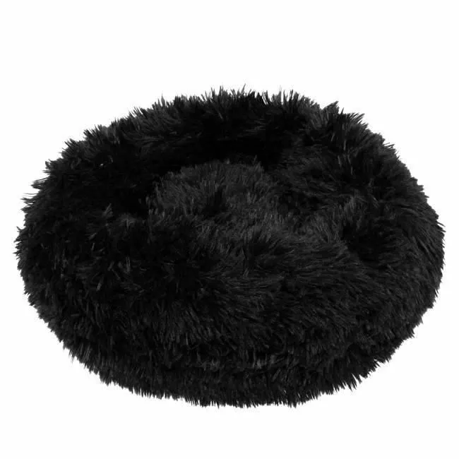 Lit moelleux pour chiens/chats, noir, 50 cm