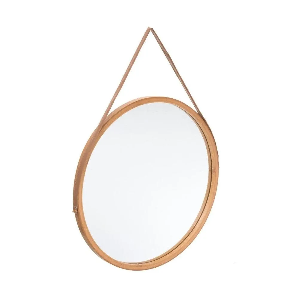 Miroir mural en bambou ø38cm
