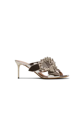 Mules Uma Western en cuir miroir