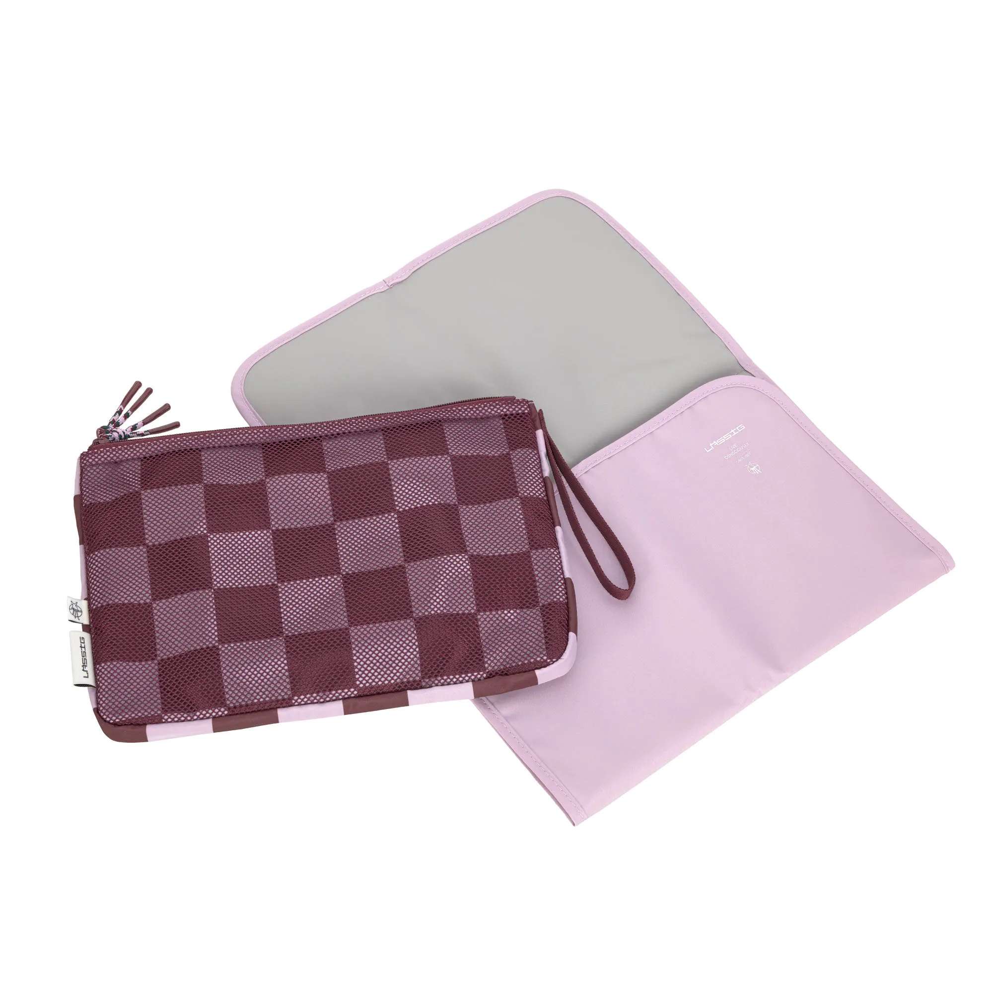 Pochette organiseur de change, rouge foncé lavande | Lässig