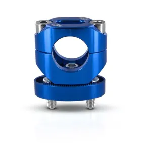 Pontets de guidon S3 ajustables hauteur +13mm bleu - piecemotoquad