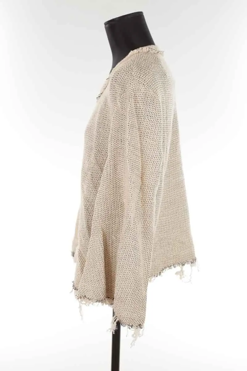 Pull-over en coton Iro beige. Matière principale coton. Taille 40.