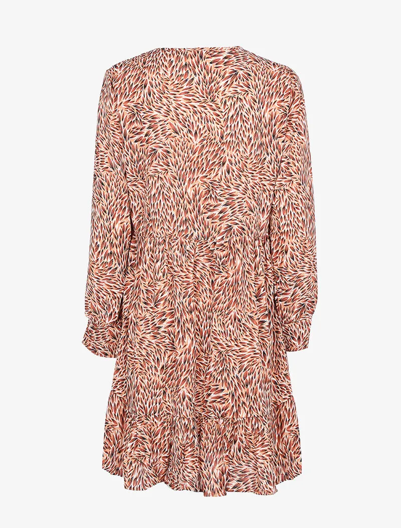 Robe à imprimé pétales graphiques - rose