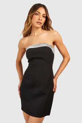 Robe bandeau à strass