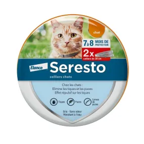 SERESTO - Collier Chats Anti-Parasitaire, 2 unités | ELANCO  - Parapharmacie Boticinal