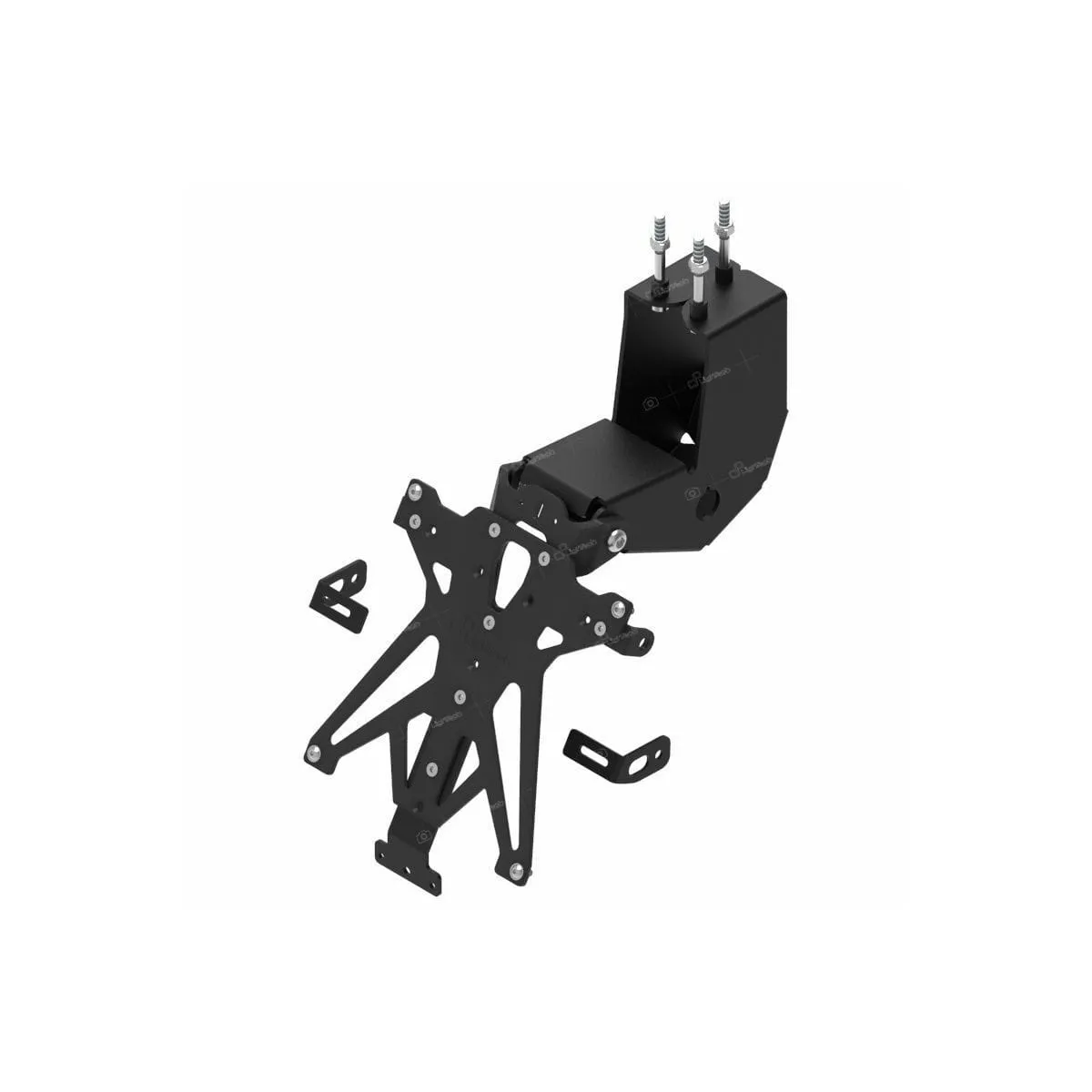 Support De Plaque Lightech Réglable Noir 1071826 - Support et éclairage de plaque