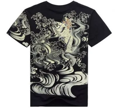 T shirt Carpe Tatouage Japonais Streetwear Swag Hip Hop Design