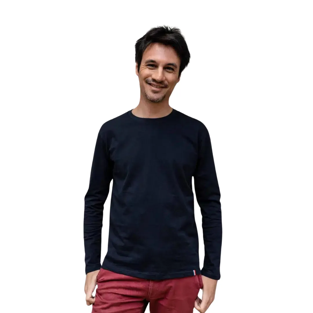 T-shirt manches longues hommes en coton BIO Fabriqué en France