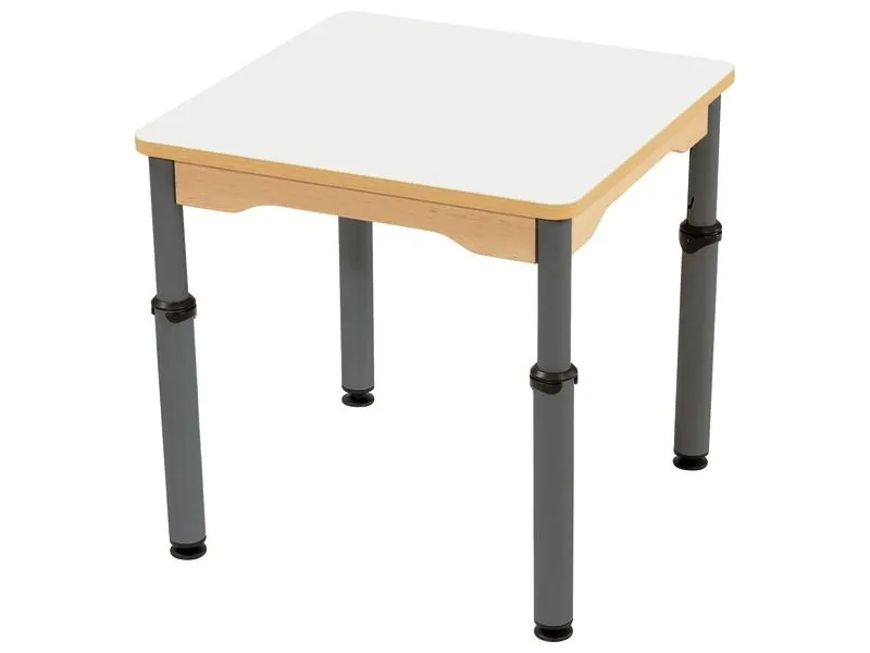 TABLE PLATEAU EFFAÇABLE - RÉGLABLE EN HAUTEUR - Carré 60x60 cm