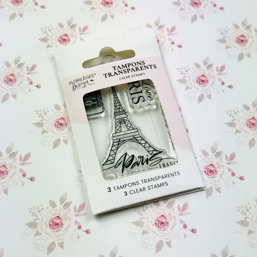 Tampons Clear Florilèges Design La Vie En Rose - I Love Paris