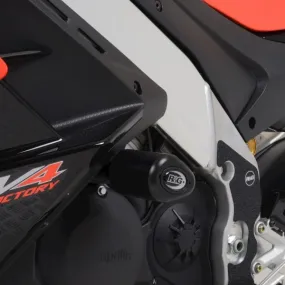 Tampons de protection R&G RACING Aero - noir Aprilia RSV4 1100 Factory