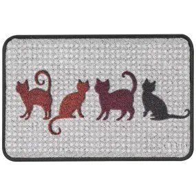 Tapis de cuisine motifs chats ASHOK 40x60 gris | 3 Suisses